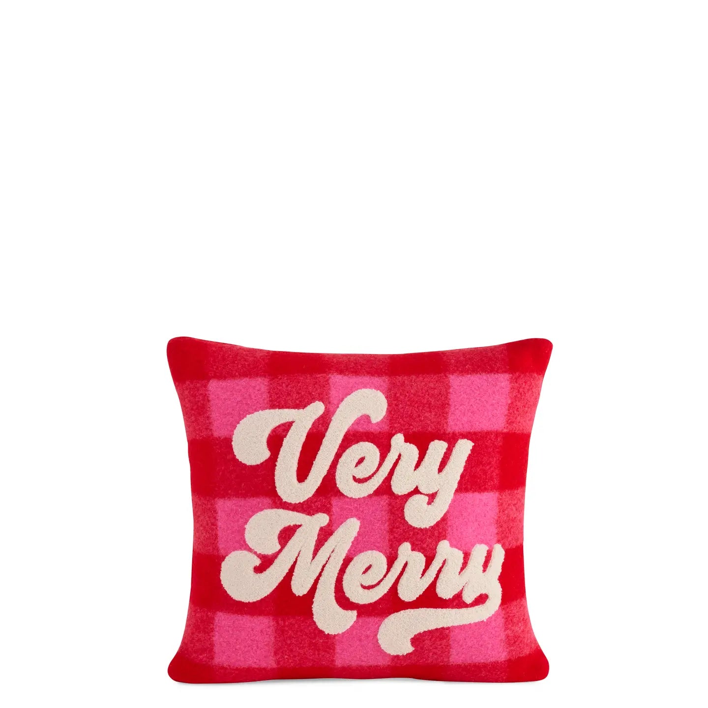 Very Merry Plaid Pillow Red
