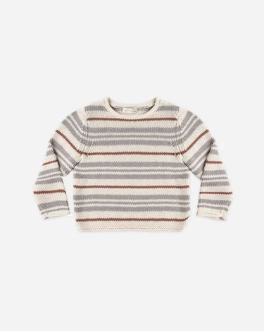 JACQUES SWEATER DUSTY BLUE STRIPE