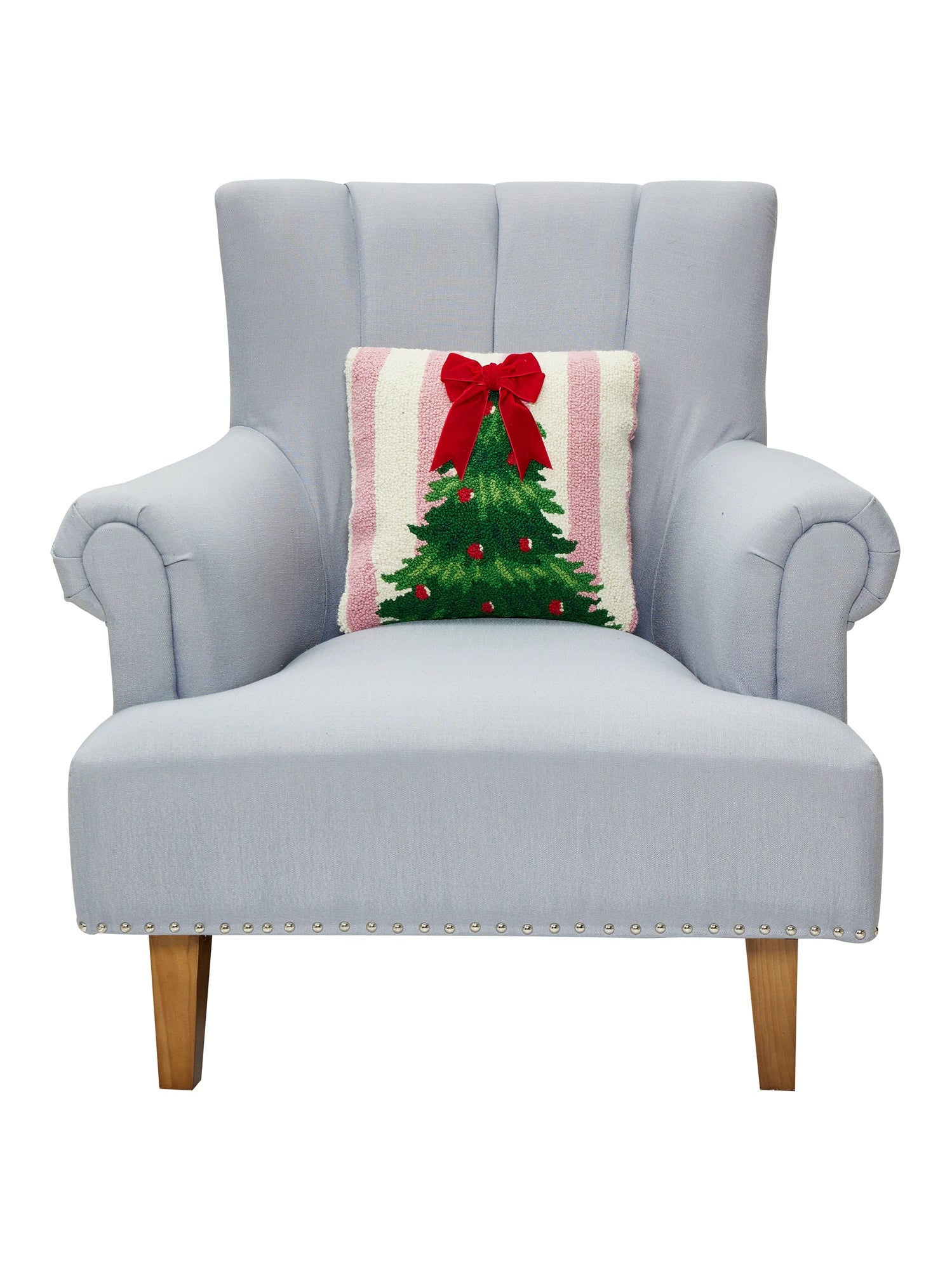 Pink Stripe Tree w/ Ribbon Hook Pillow