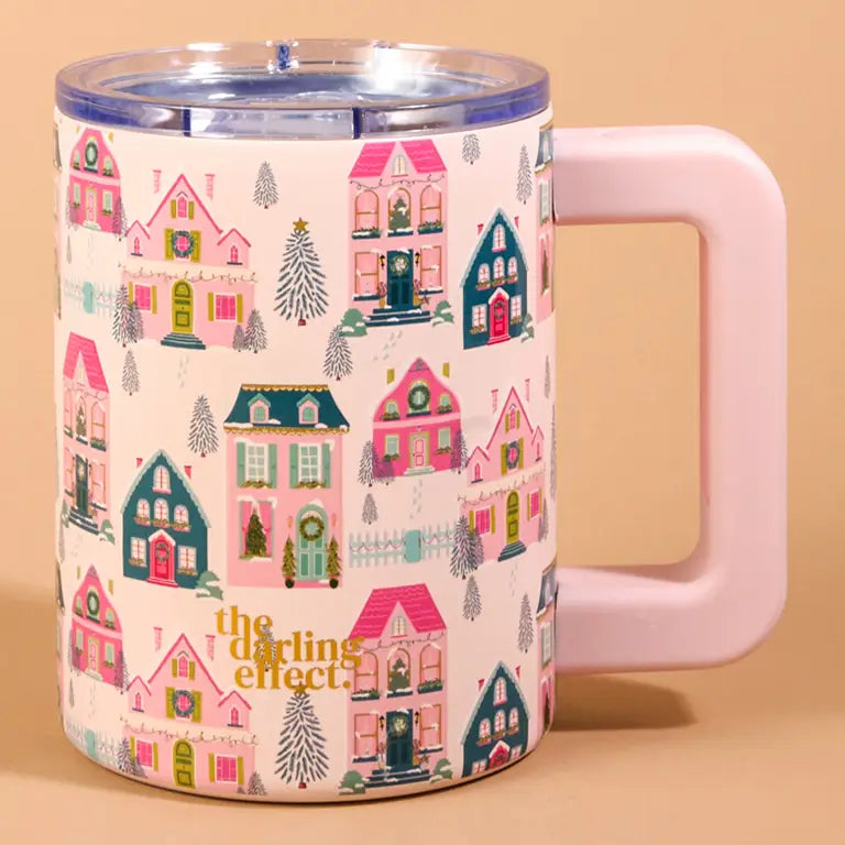14 oz Insulated Mug-Sugarplum Lane