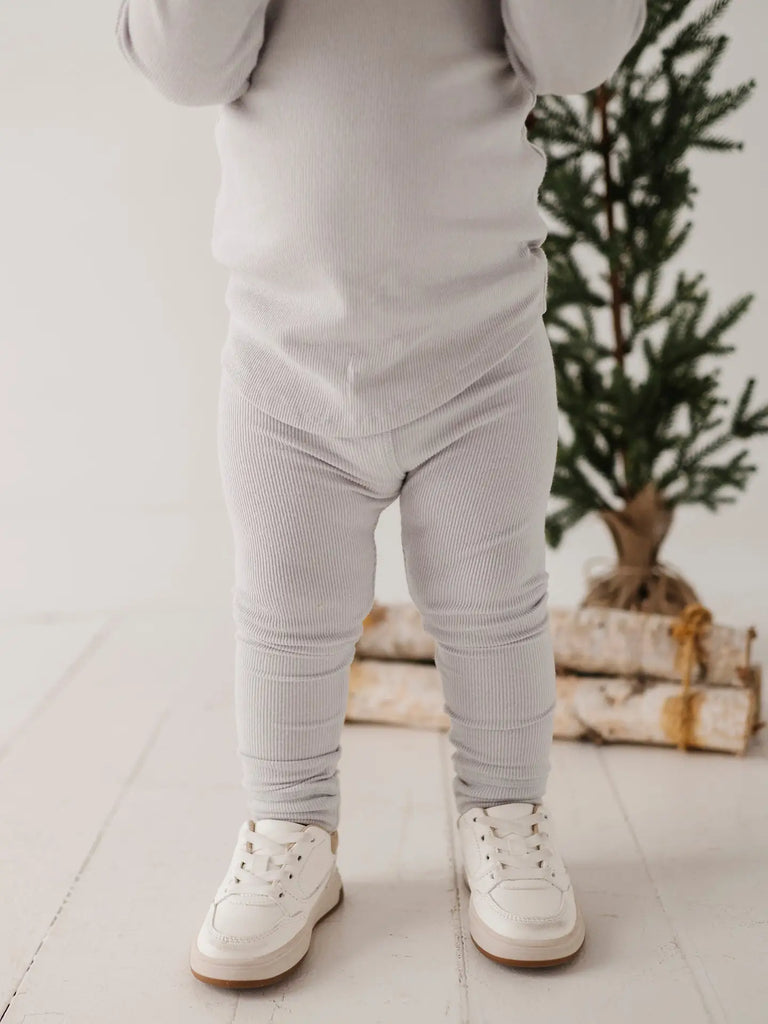 Ribbed Leggings-Cream