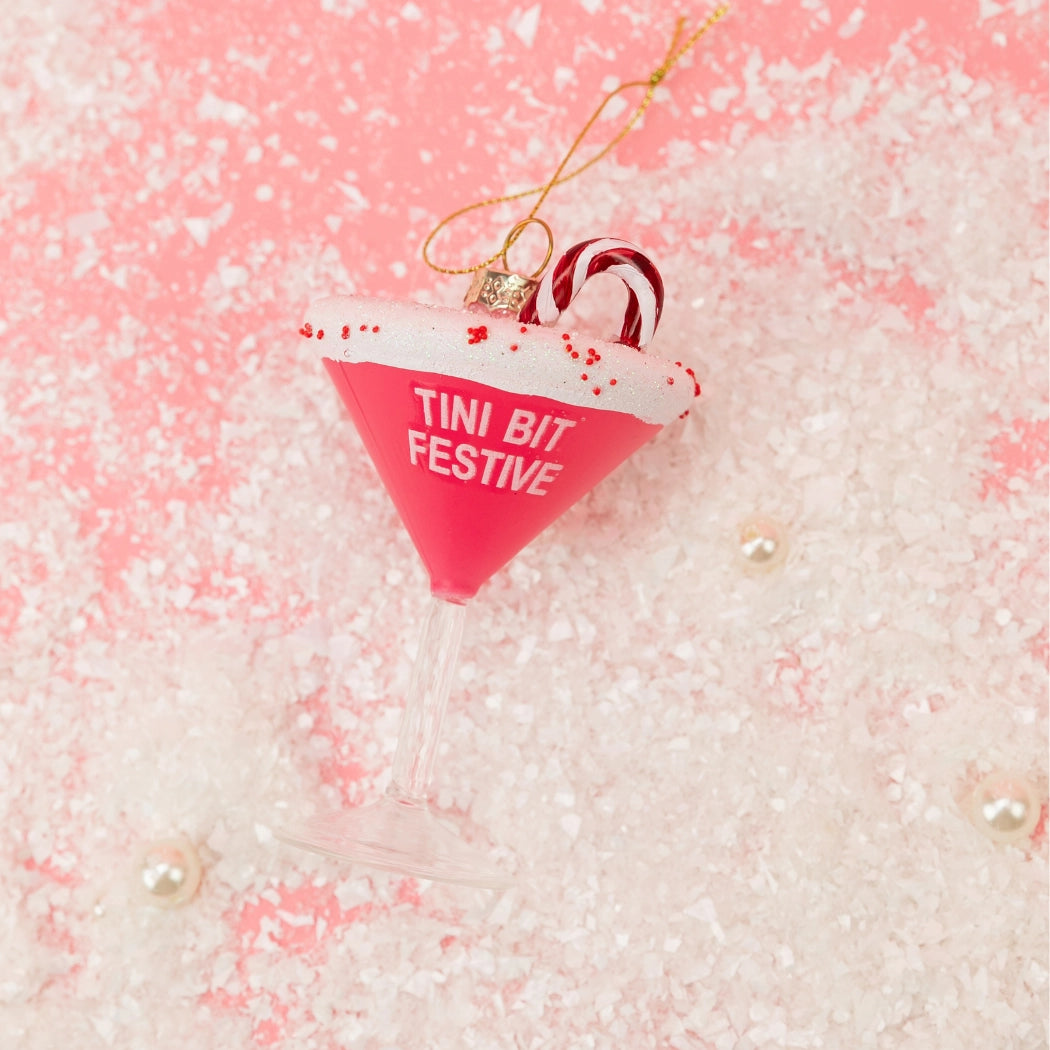 Tini Bit Festive Martini Glass Ornament