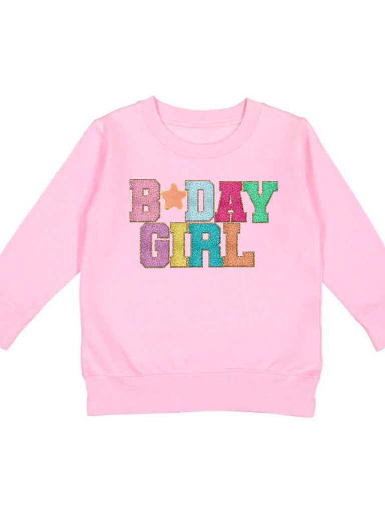 Bday Girl Patched Sweatshirt