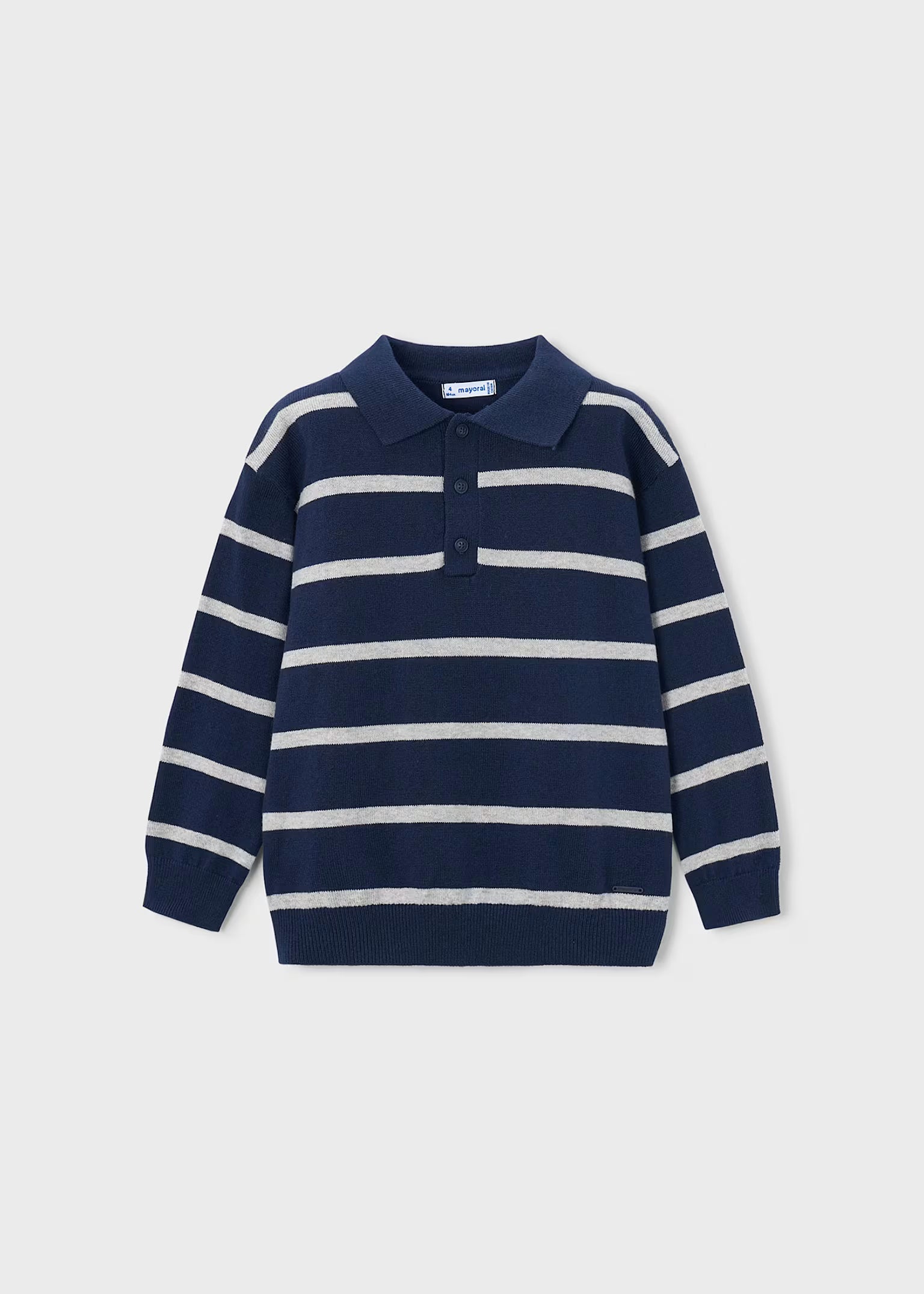 Mayoral Stripe Knit Polo
