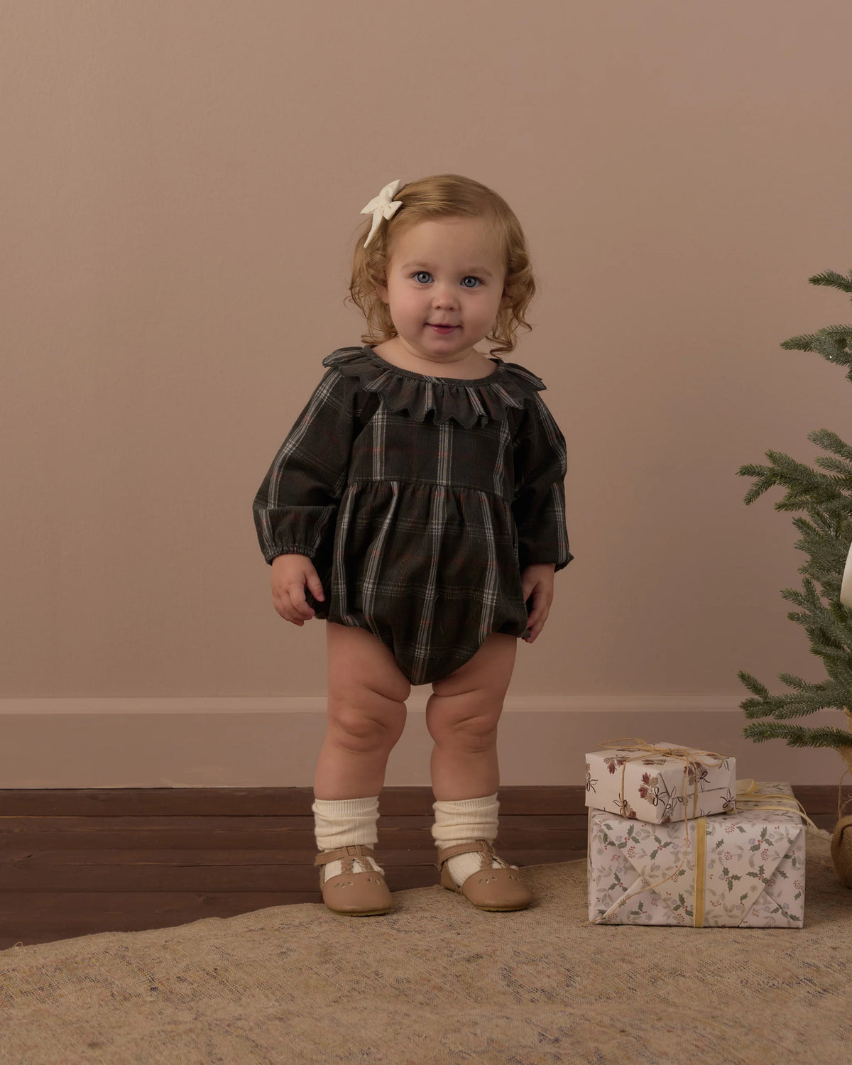 FREYA ROMPER HOLIDAY PLAID