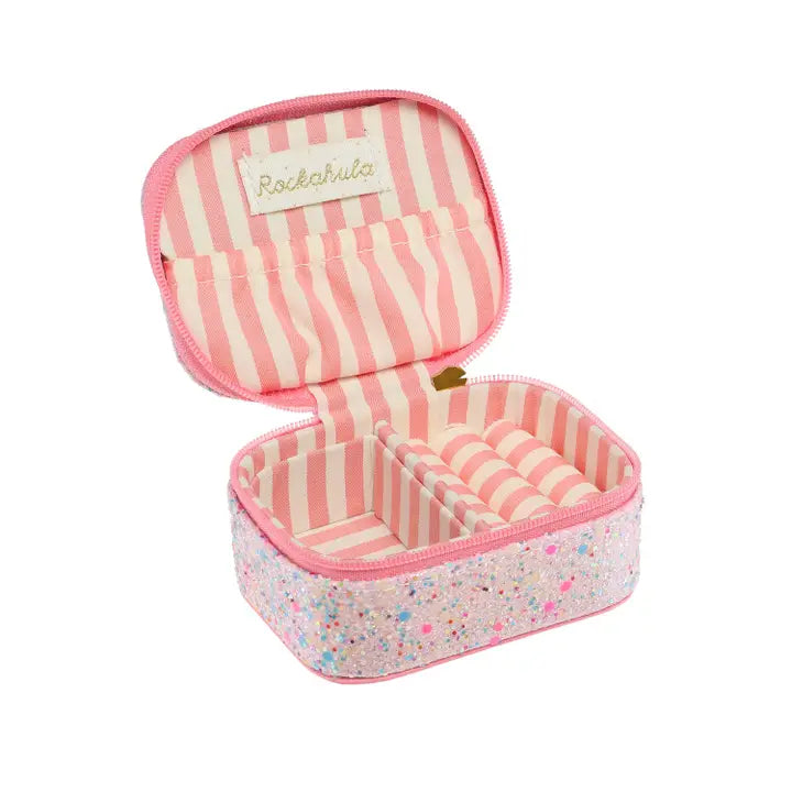 Rainbow Confetti Glitter Jewelry Box