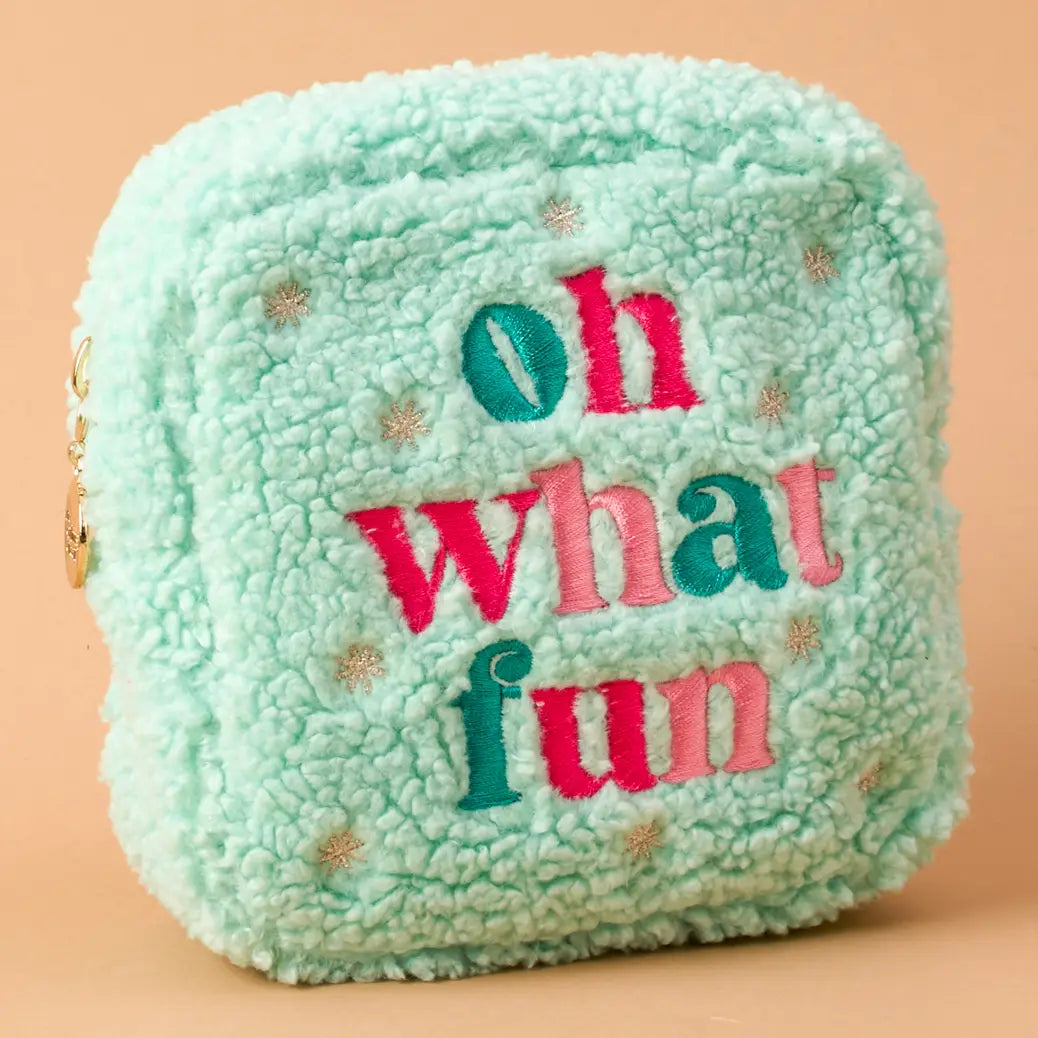 Teddy Pouch Square  Oh What Fun