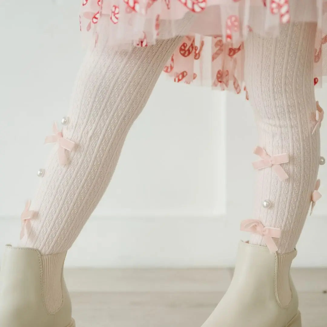 Pink Bedazzled Coquette Tights