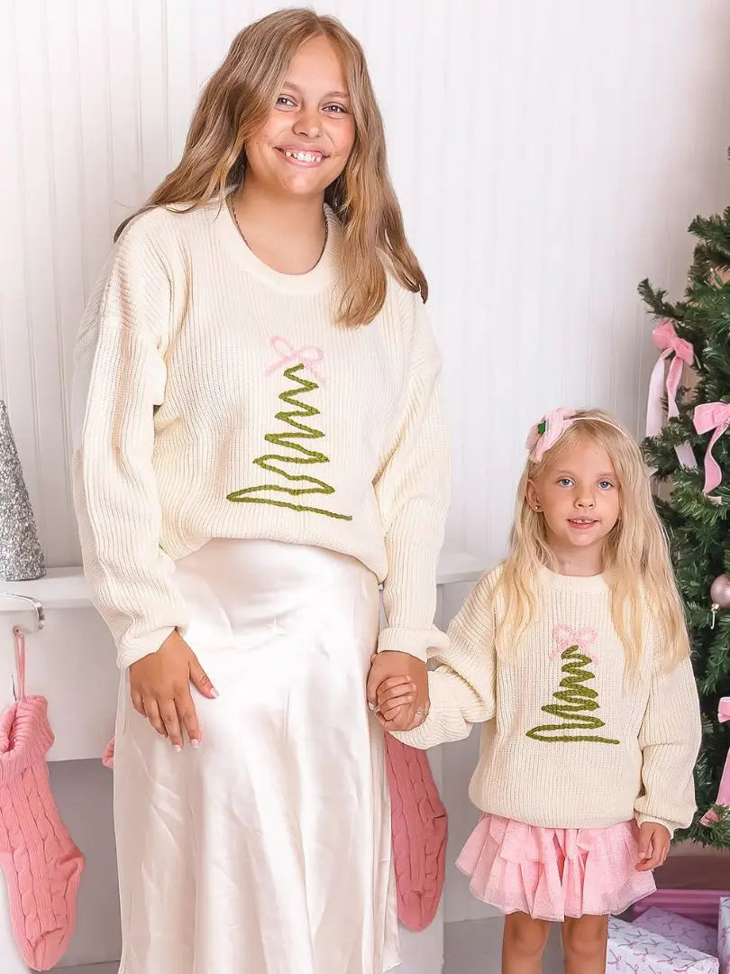 Coquette Christmas Tree Knit Women's Sweater