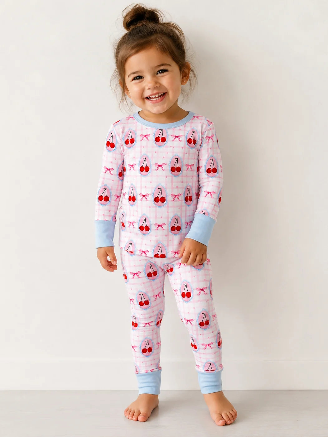 L/S 2-Piece Set, Coquette Cherries