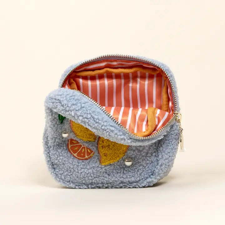 Teddy Pouch Square Citrus and Pearls