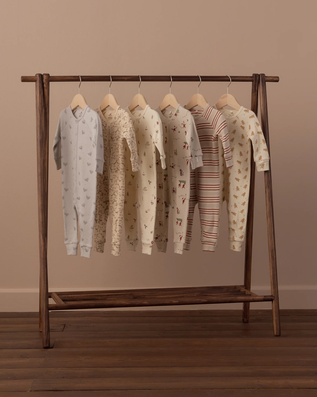 ORGANIC LONG JOHN PAJAMAS GINGERBREAD