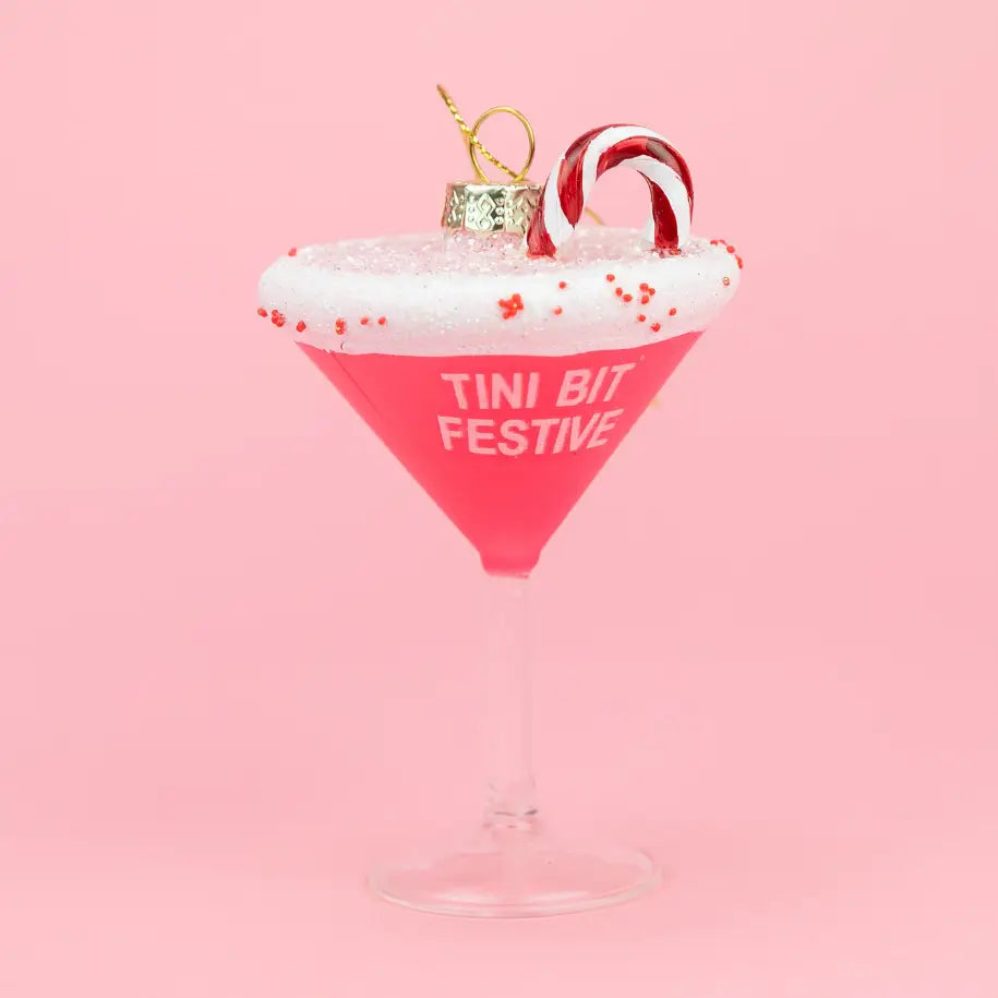 Tini Bit Festive Martini Glass Ornament