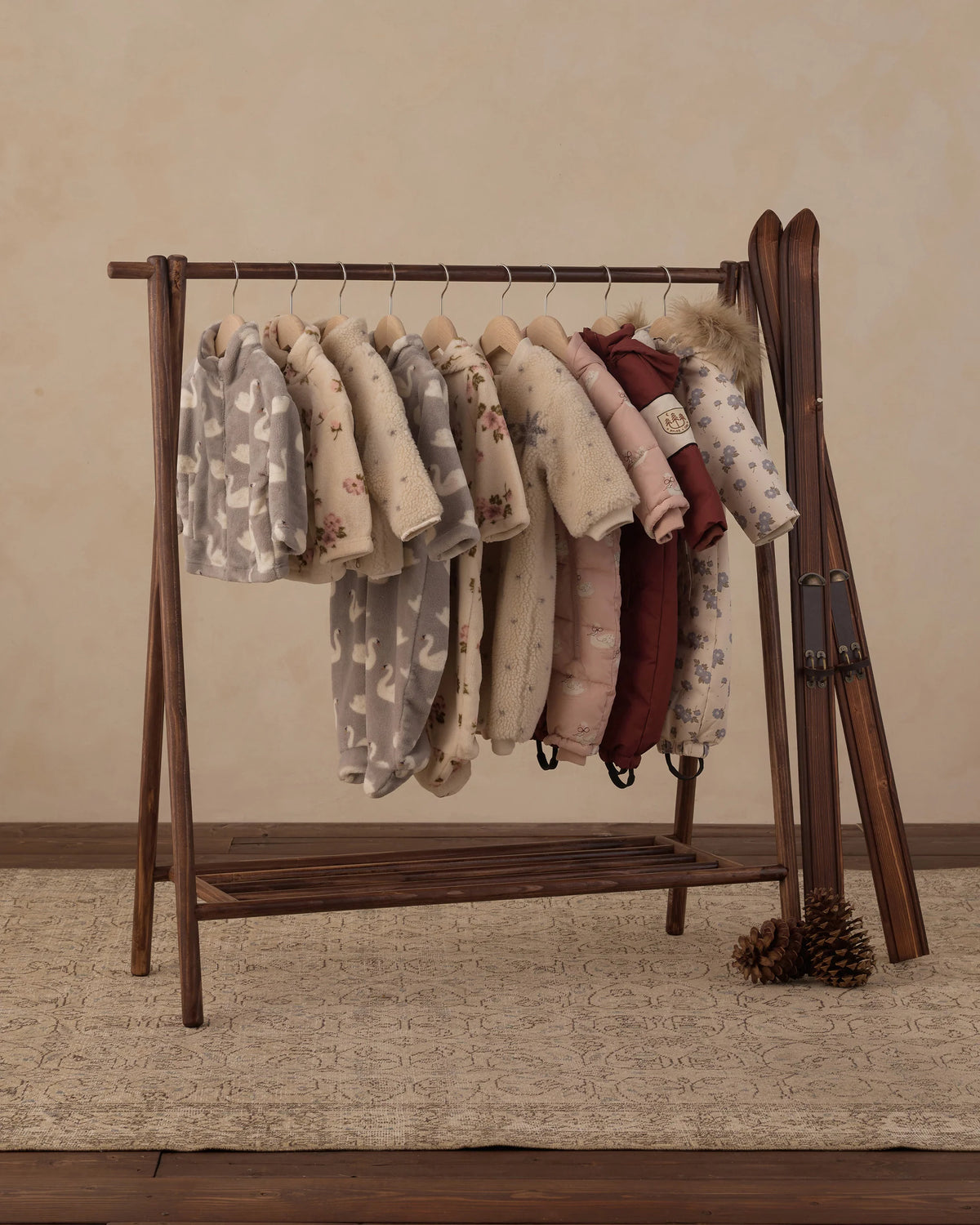 SHEARLING BABY JUMPSUIT NATURAL FAIR ISLE