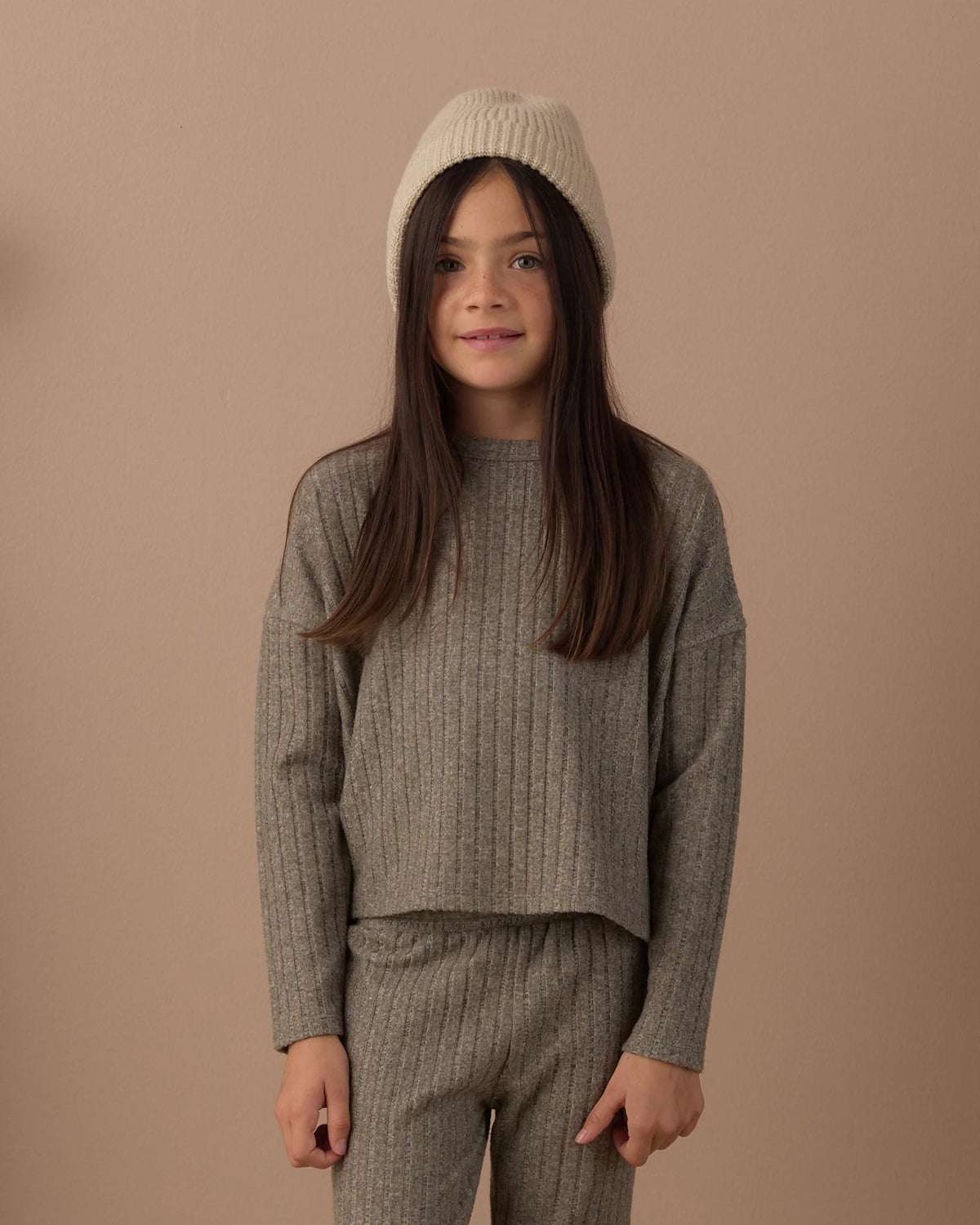 COZY RIB KNIT SET EVERGREEN
