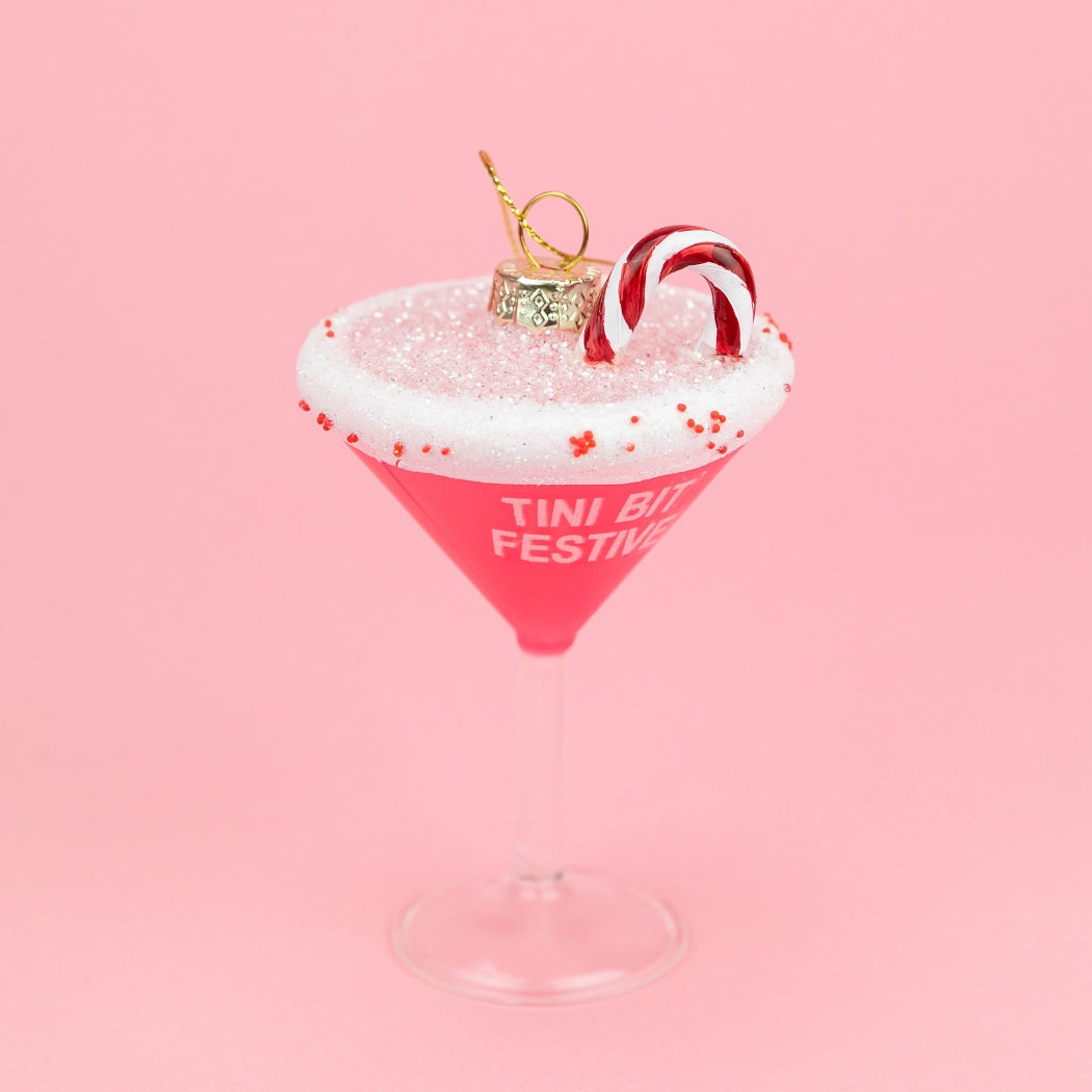 Tini Bit Festive Martini Glass Ornament