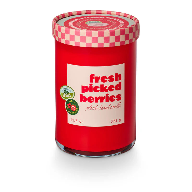 Fresh Picked Berries Lidded Glass Candle