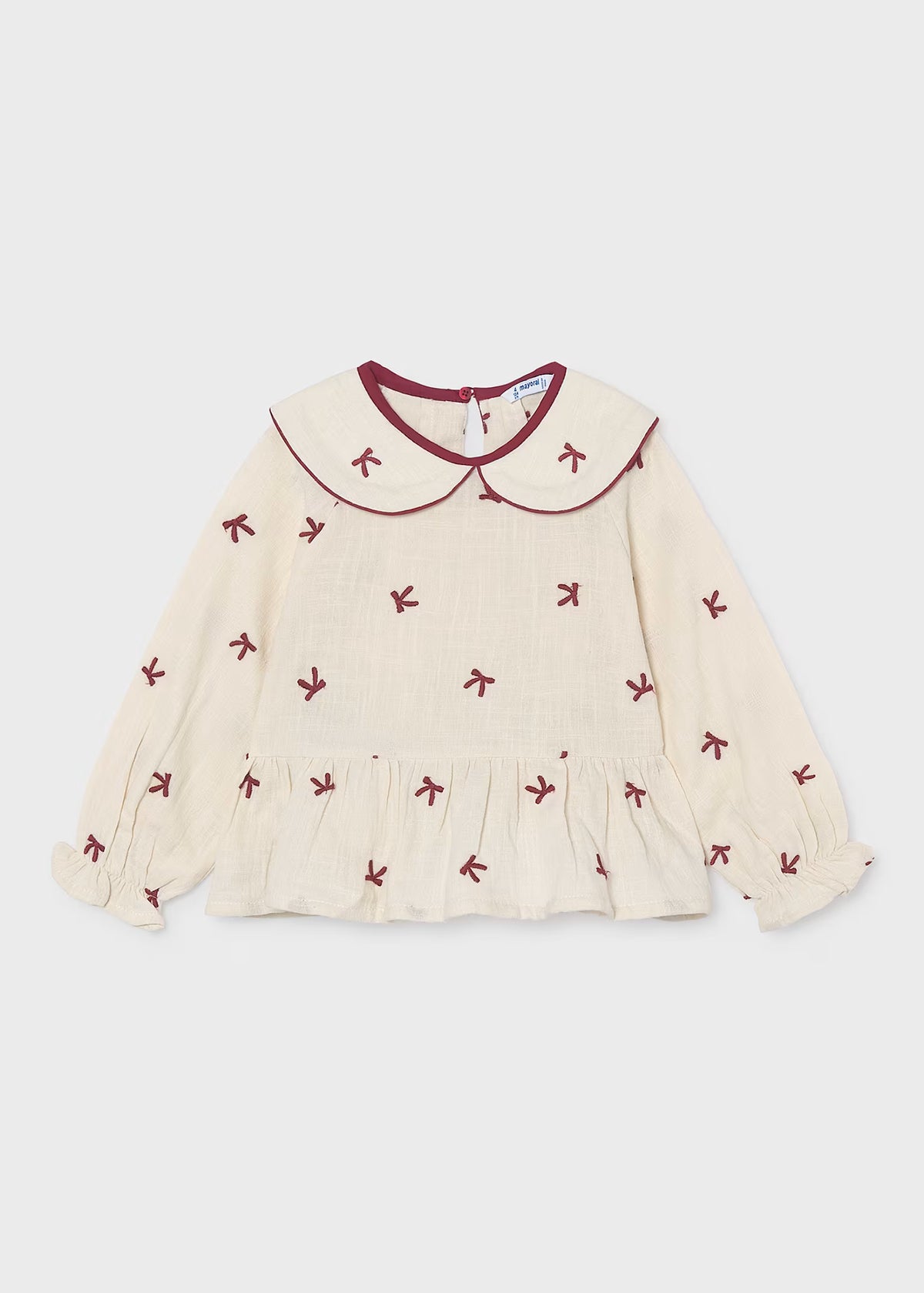 Bow Embroidered Blouse