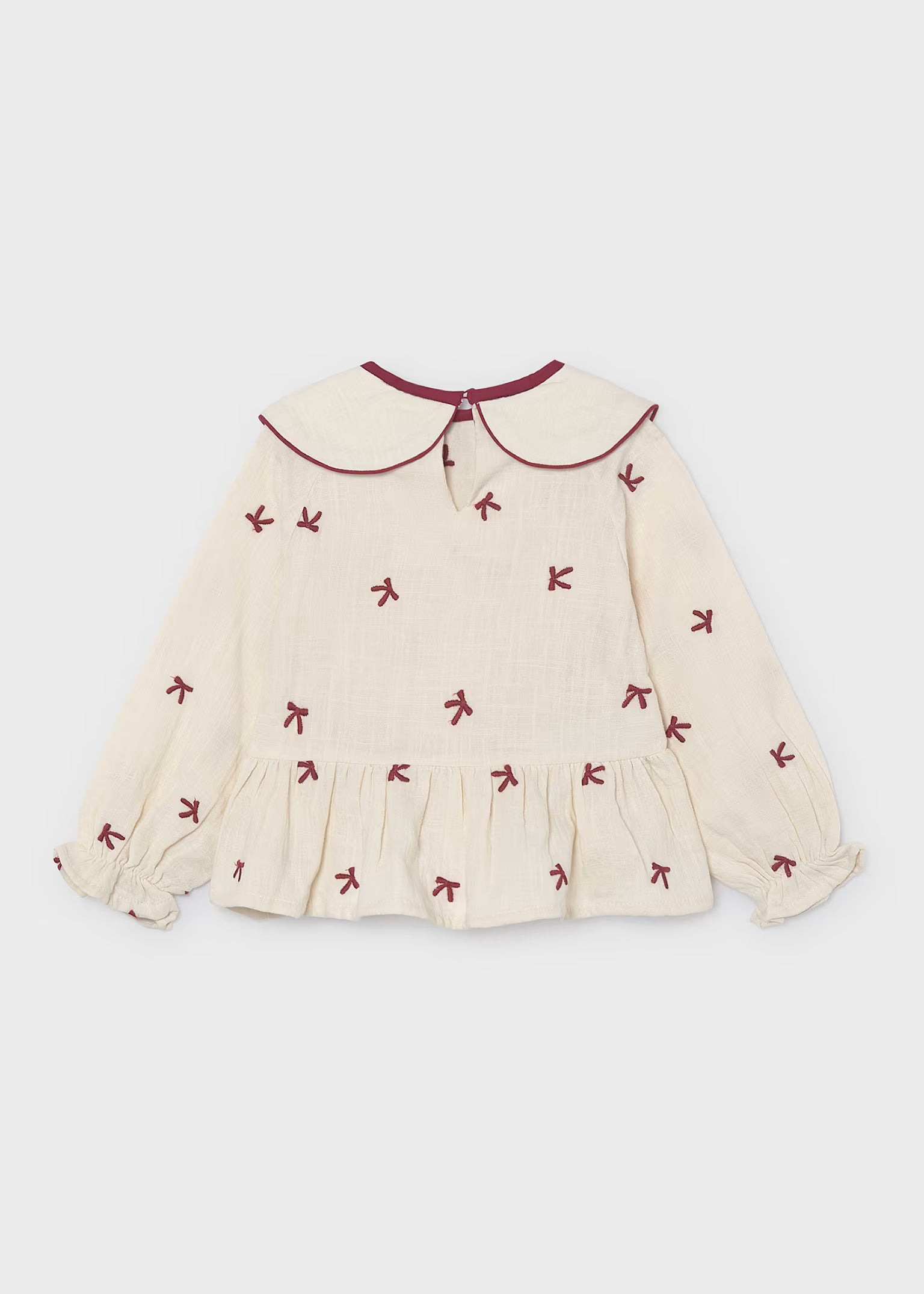 Bow Embroidered Blouse