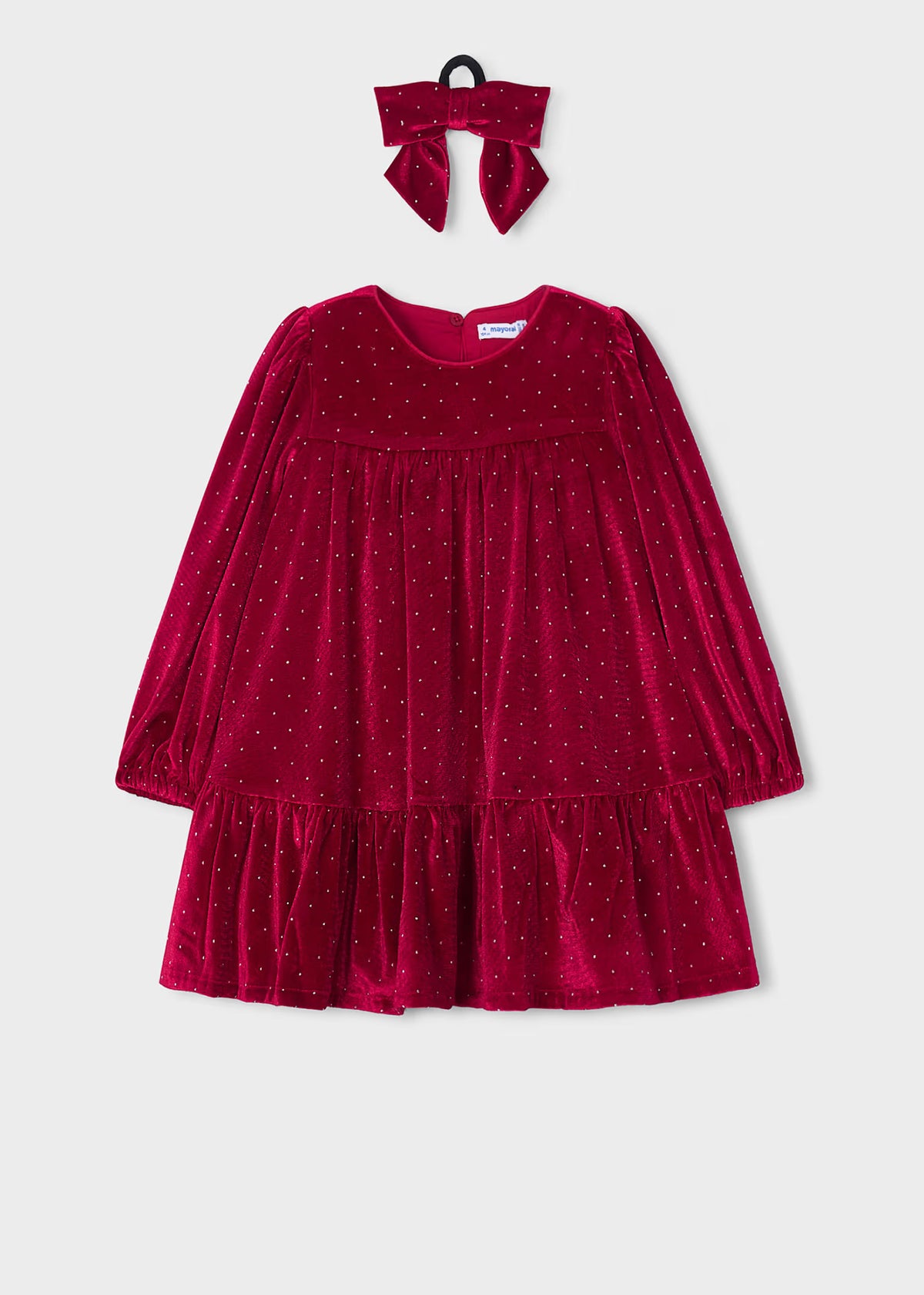 Girl Velvet Dress w/scrunchie