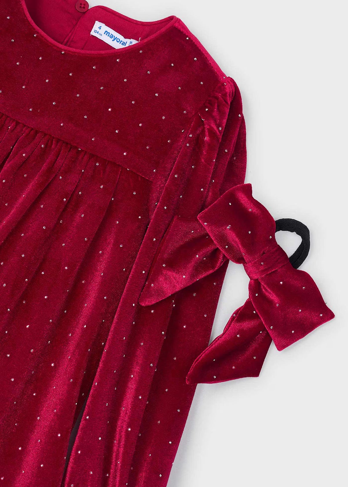 Girl Velvet Dress w/scrunchie