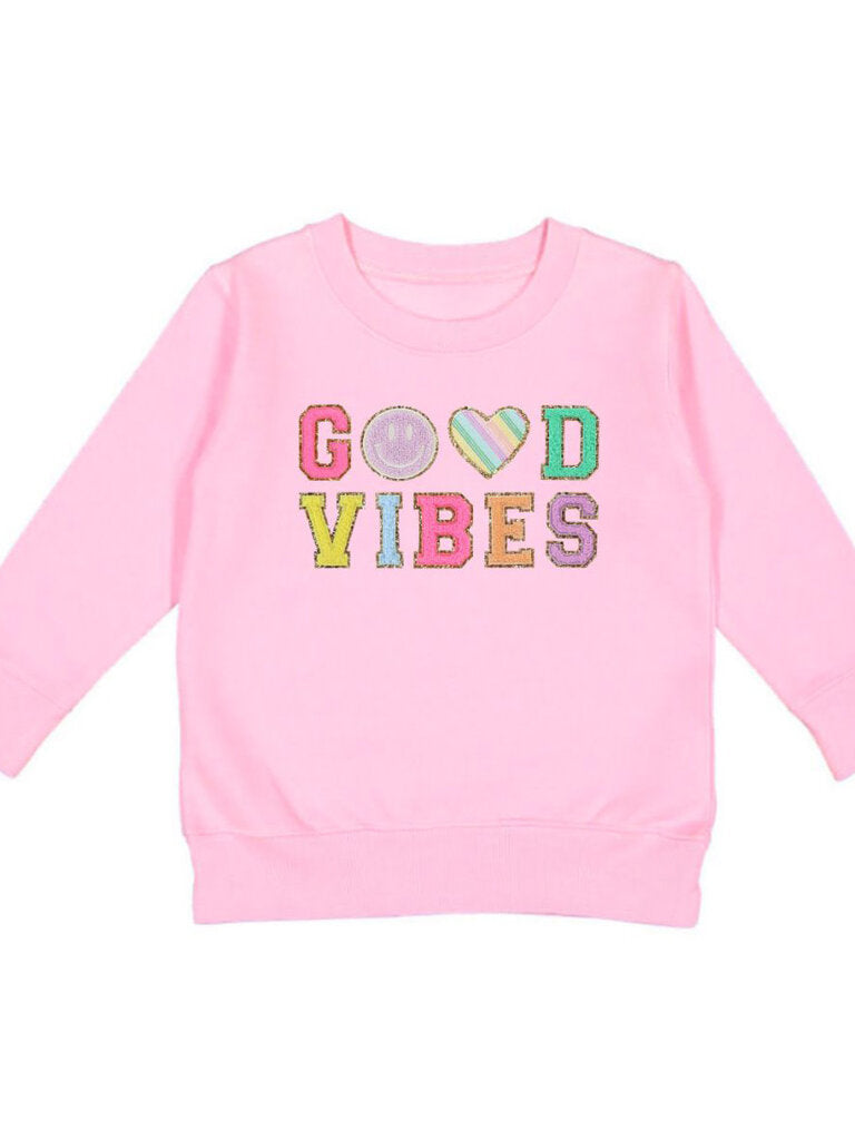 Good Vibes Patched Sweatshirt
