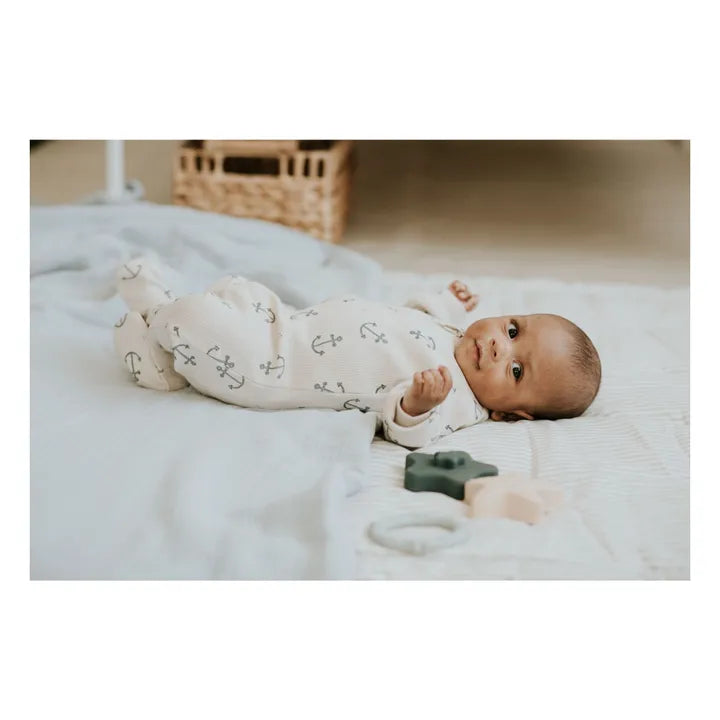 Beige Knit Footed Sleeper