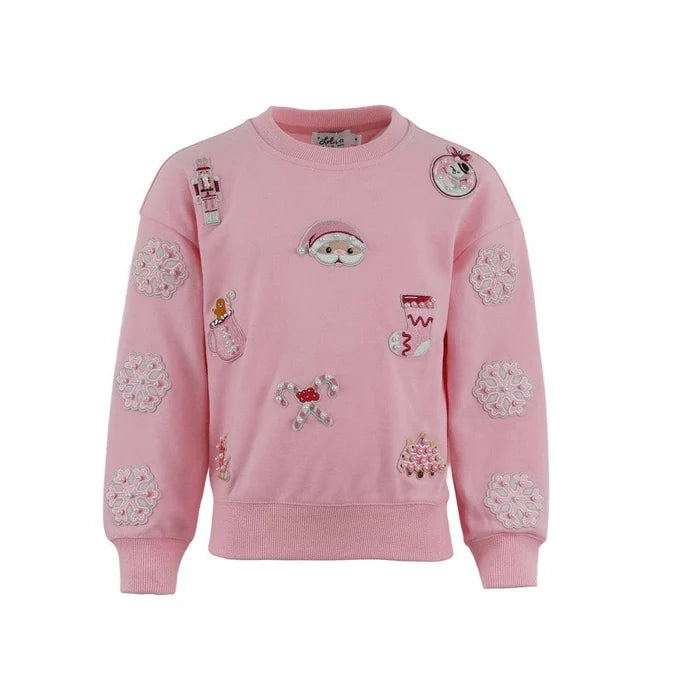Lola and the Boys Holiday Christmas Sweatshirt