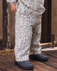 WIDE LEG SWEATPANT BLUE LEOPARD