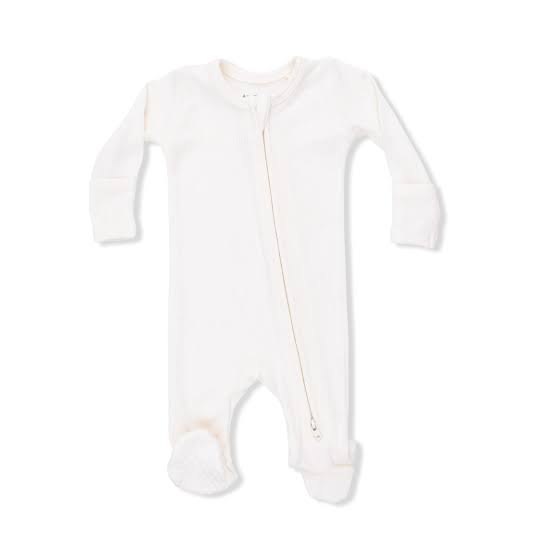 Solid Sugar Swizzle - 2 Way Zipper Footie