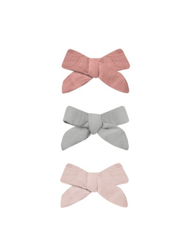 BOW W. CLIP, SET OF 3 || LIPSTICK, SKY, BUBBLEGUM