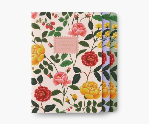 Set of 3 Roses Notebooks