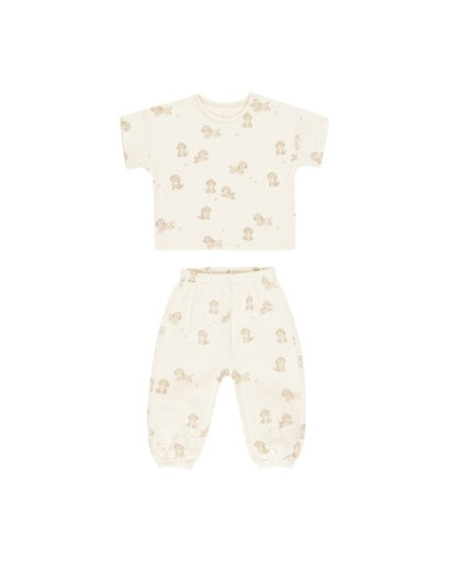 JERSEY TEE + PANT SET || PUPPIES