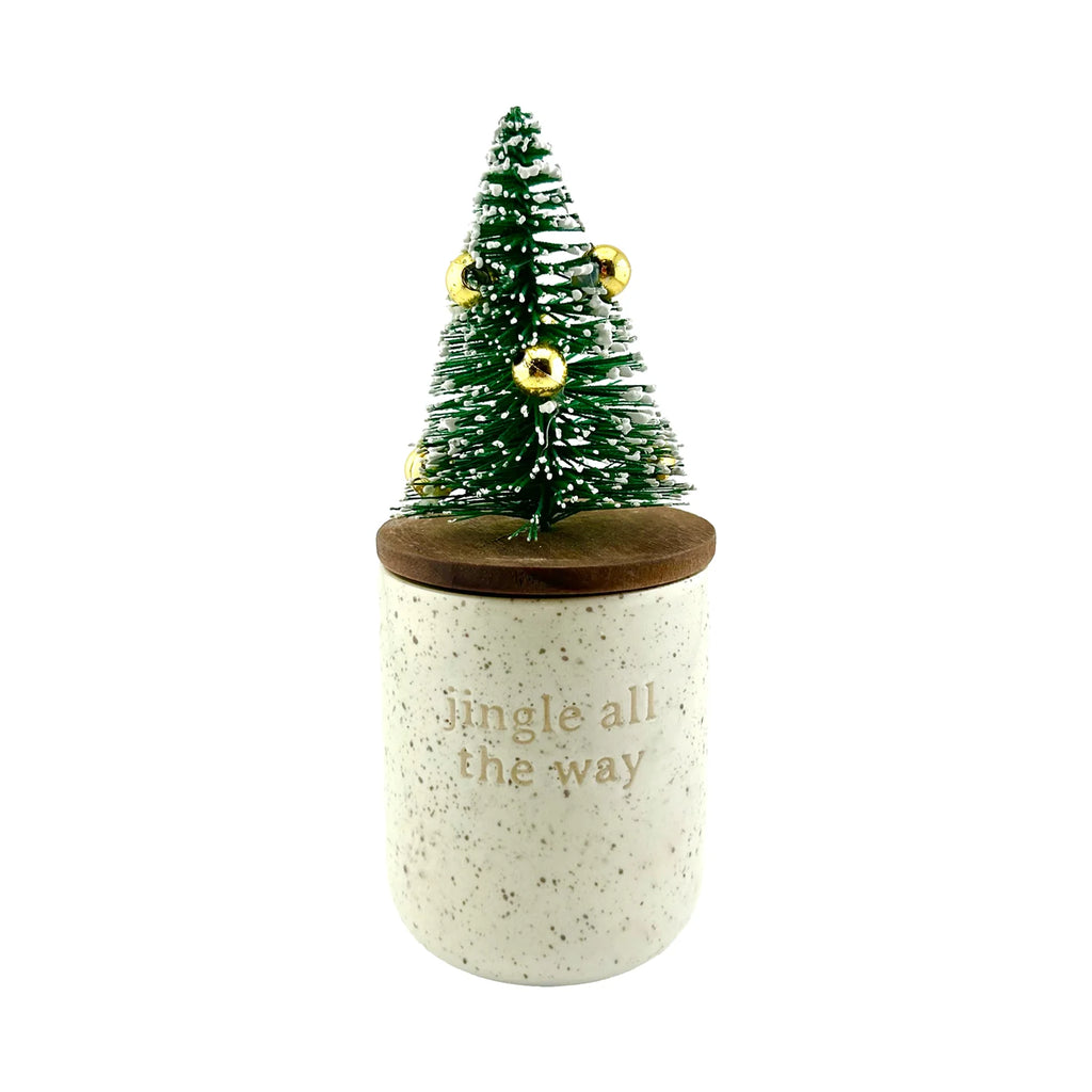 Christmas Bottle Brush Topper Candle