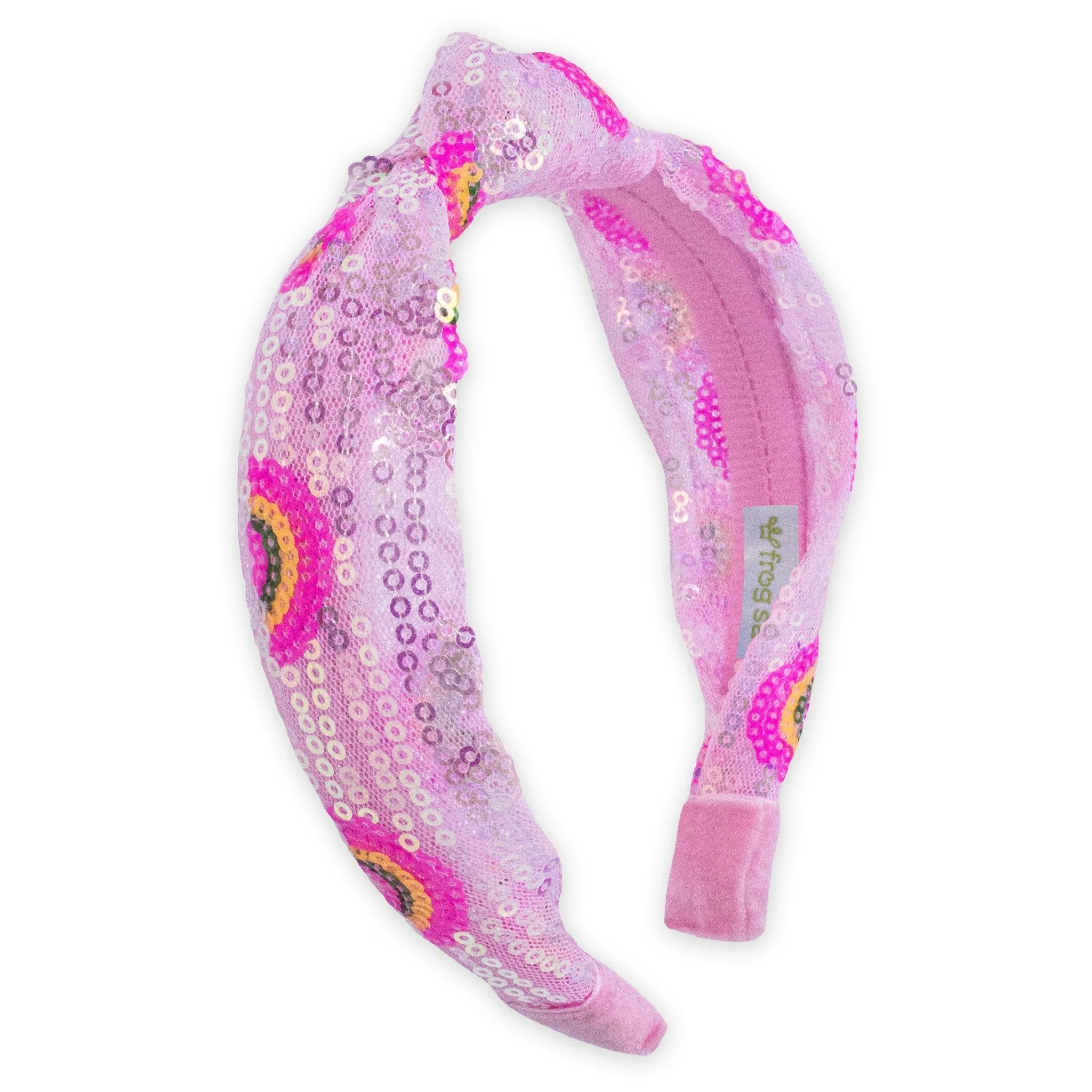 Rainbow Sequin Knotted Headband