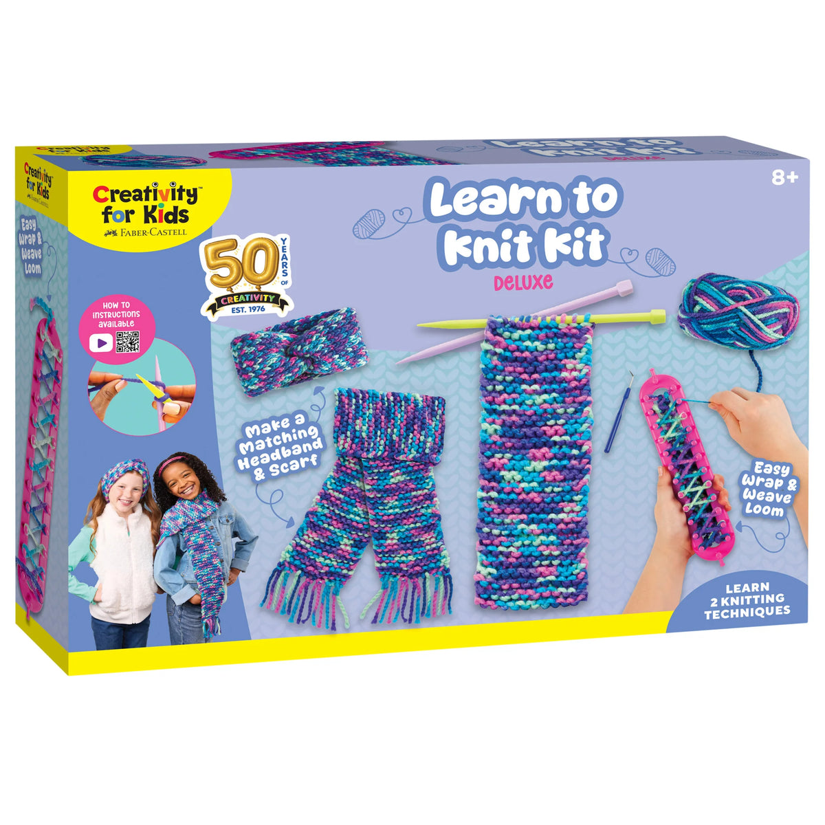 Learn To Knit Deluxe Kit For Kids