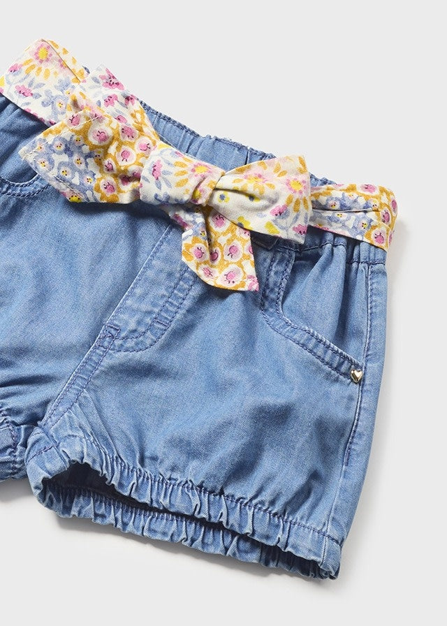 Mayoral Baby Floral Belted Shorts 1218