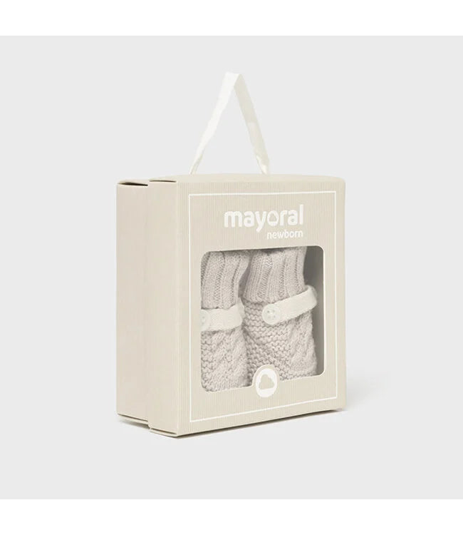 Mayoral Walnut Knit Booties