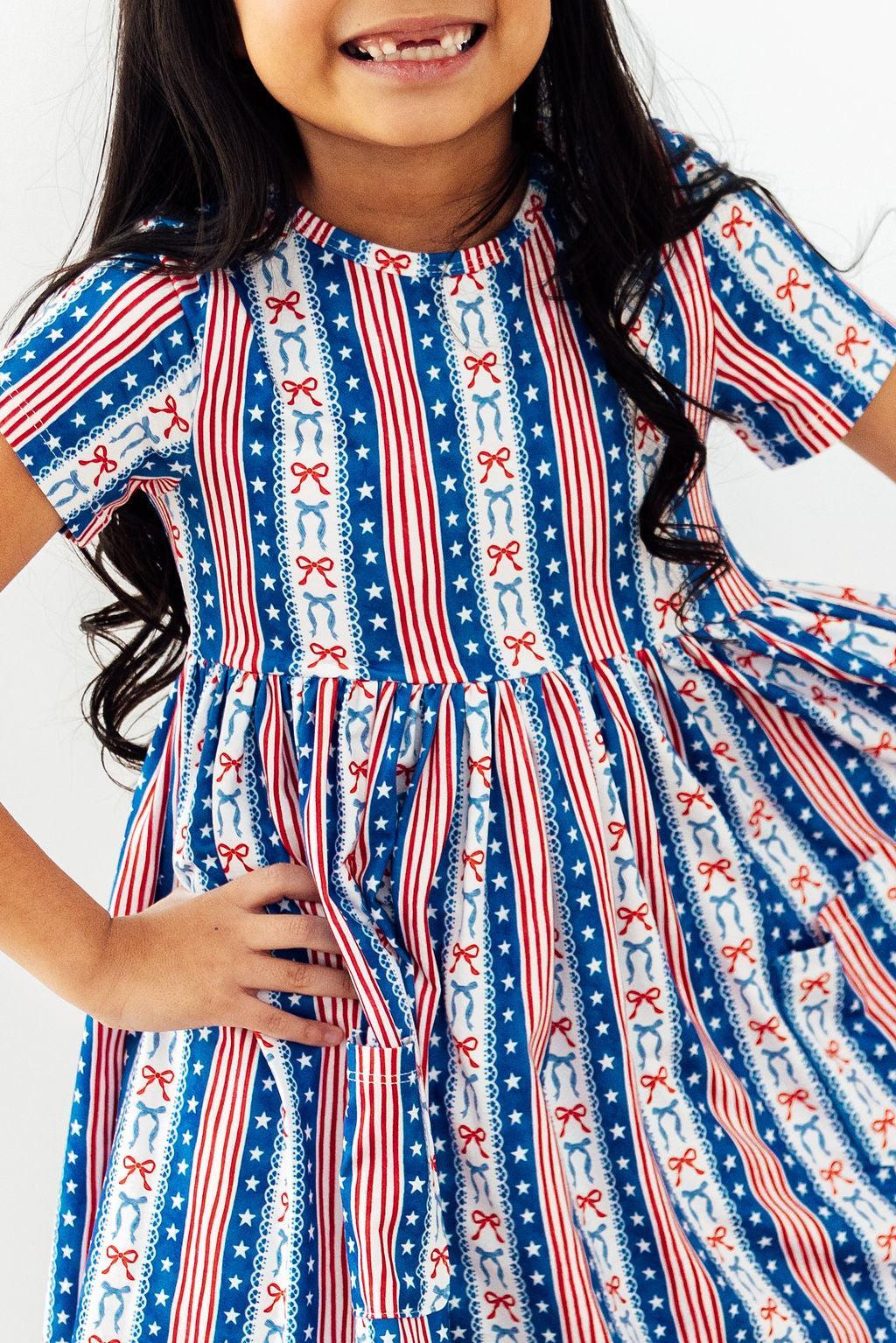 All American Girl SS Pocket Twirl Dress