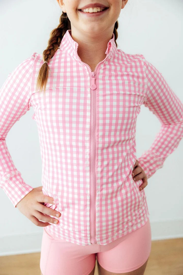 Go Getter Gingham Full Zip Jacket