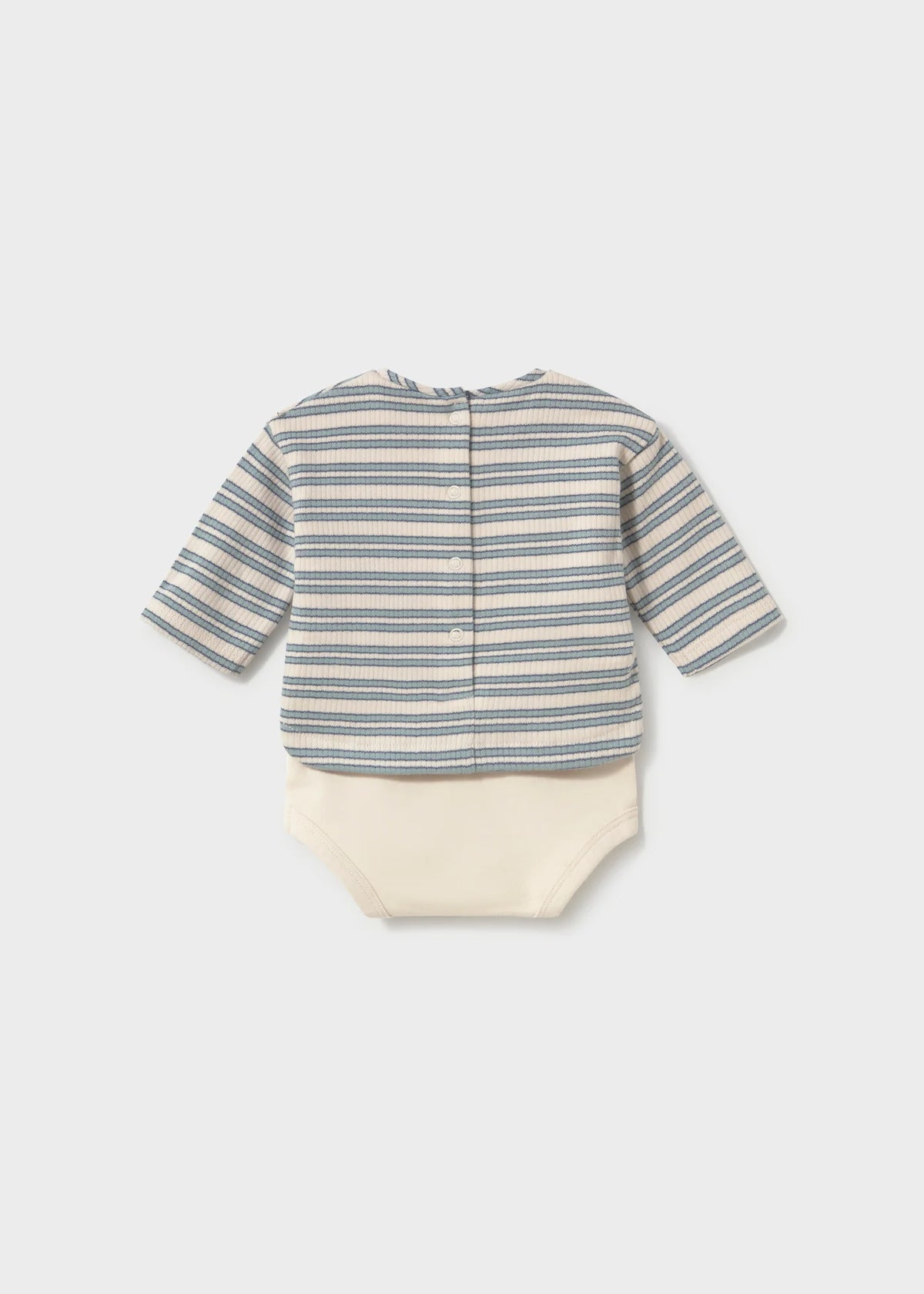 Striped button down romper