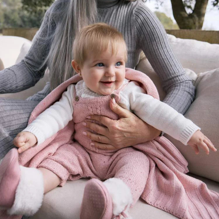 Infant Dungaree and Sweater Set Heather Orchid