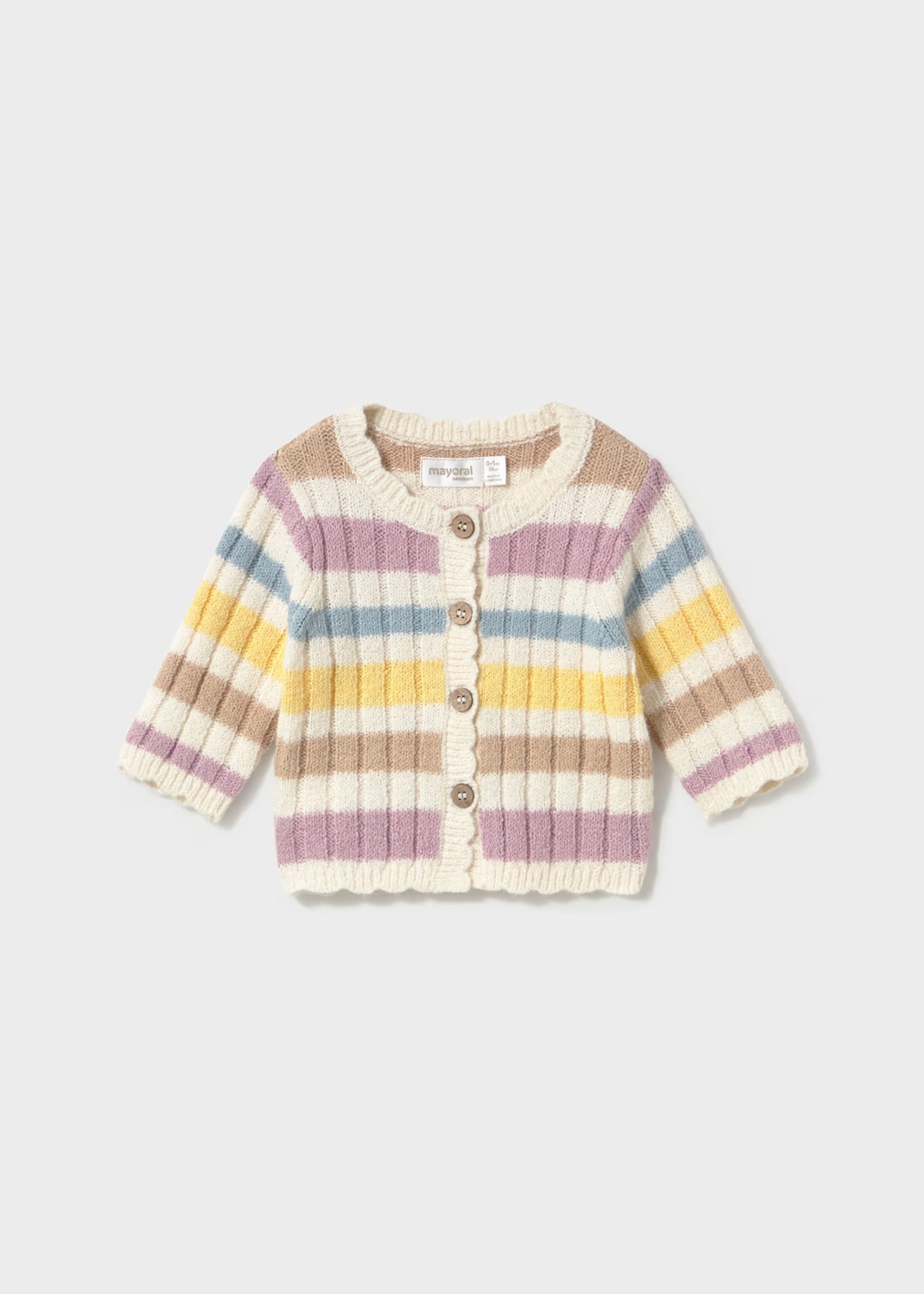 Mayoral Knit Stripe Cardigan