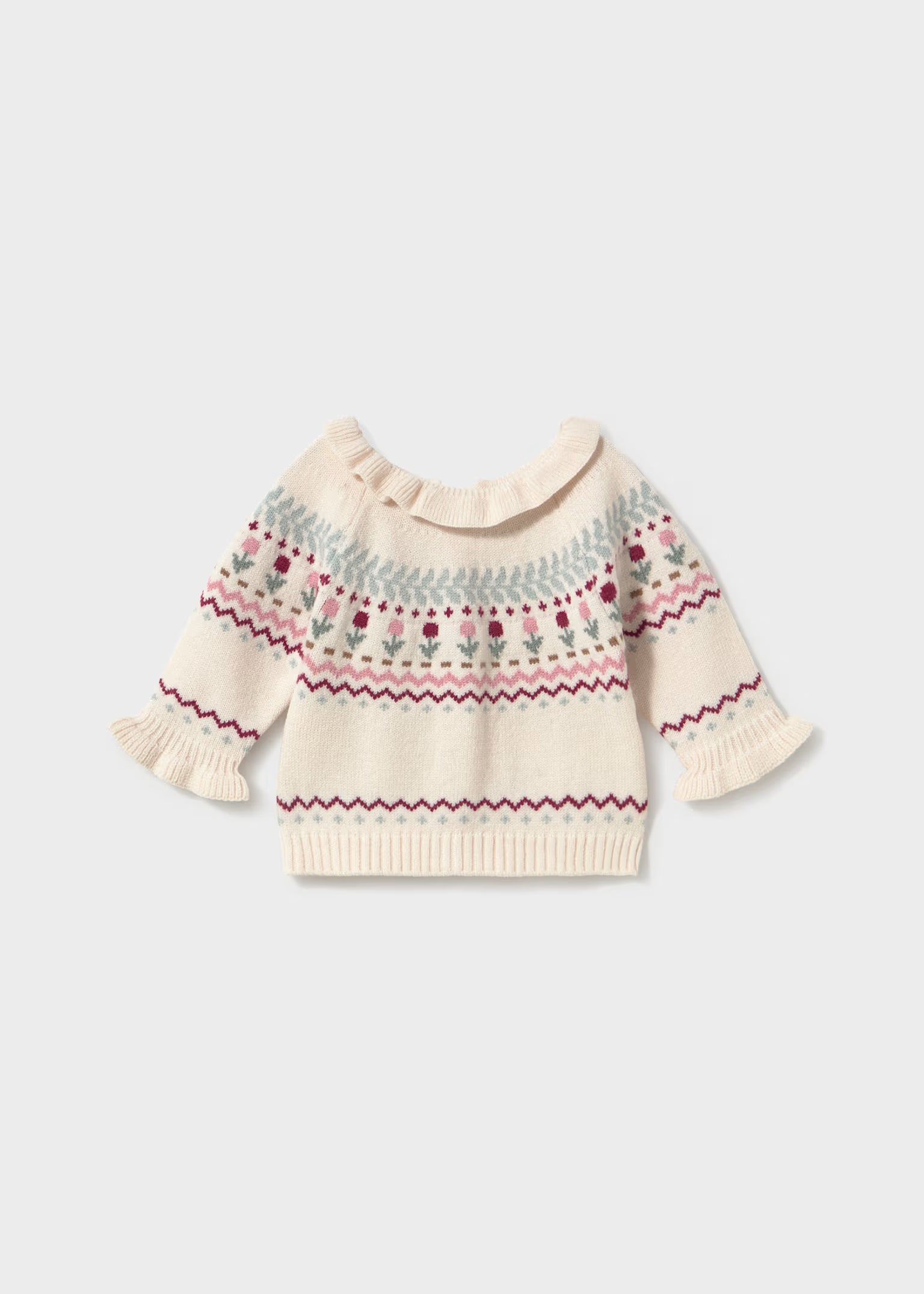 Mayoral Newborn Ruffle Sleeve Sweater