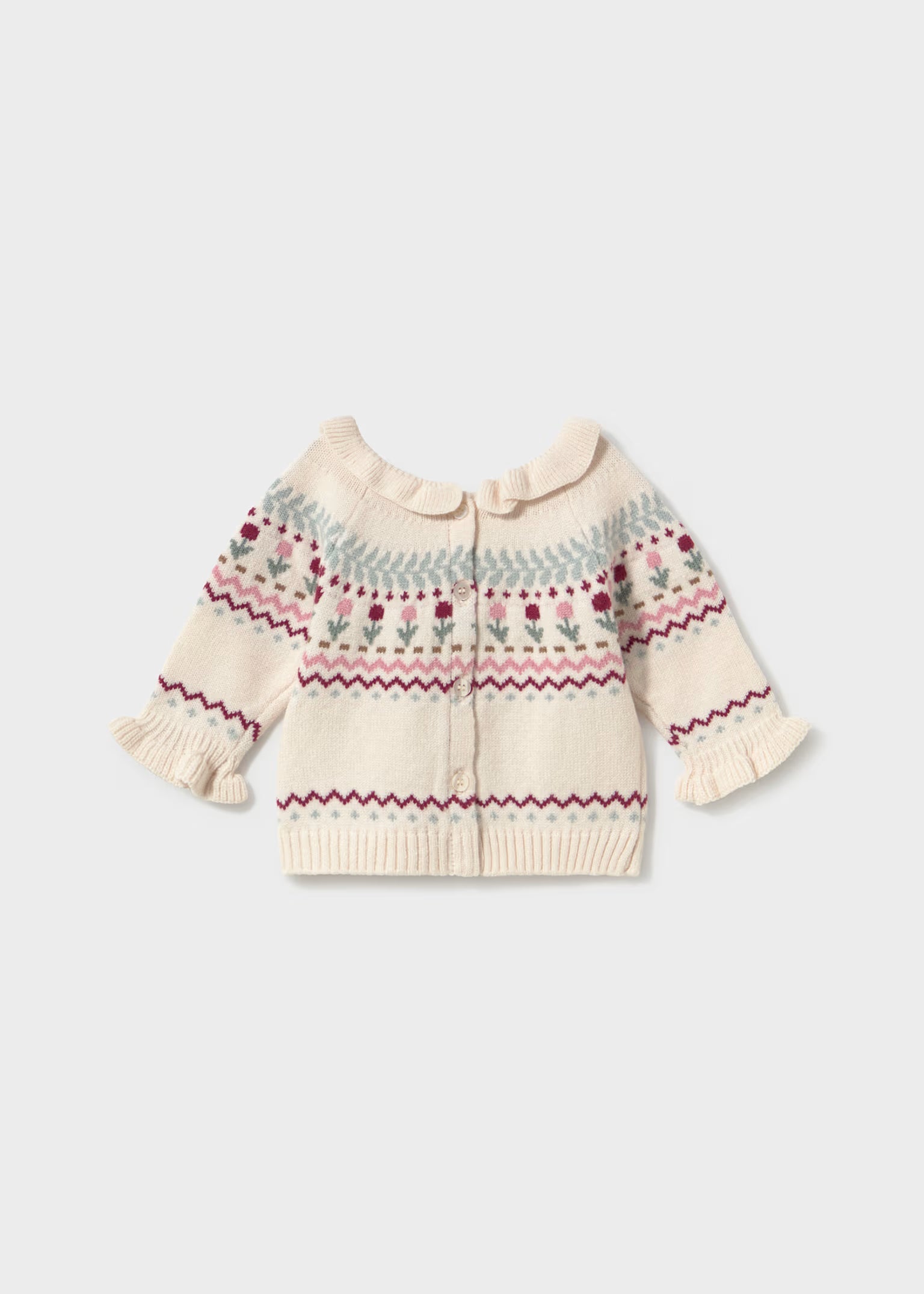 Mayoral Newborn Ruffle Sleeve Sweater