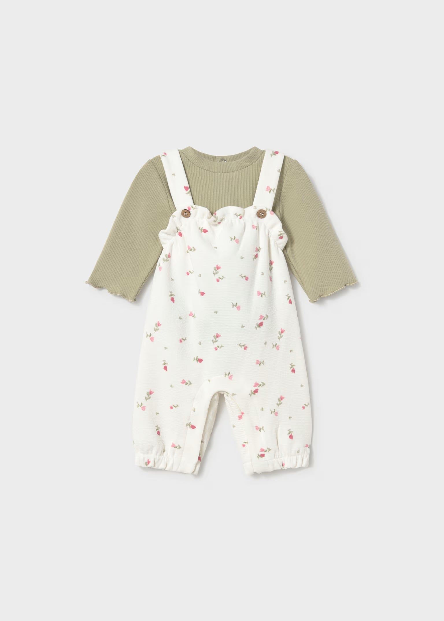 Mayoral Printed Dungaree Set-