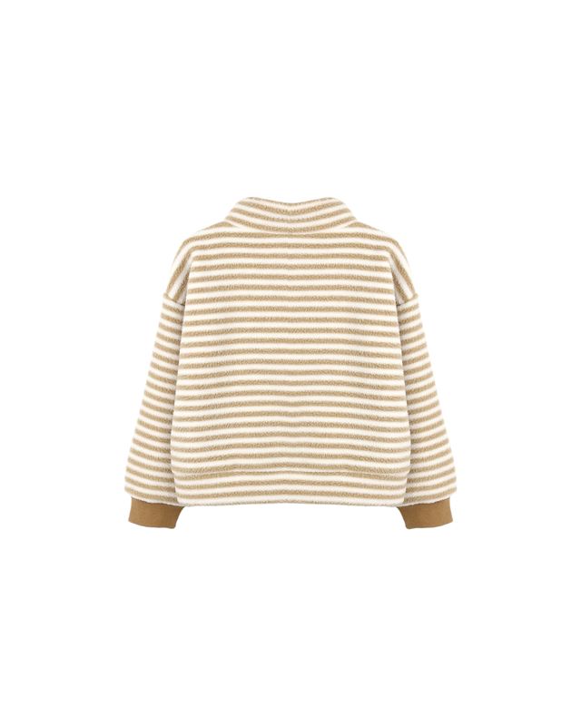 SNAP PULLOVER || TOFFEE STRIPE