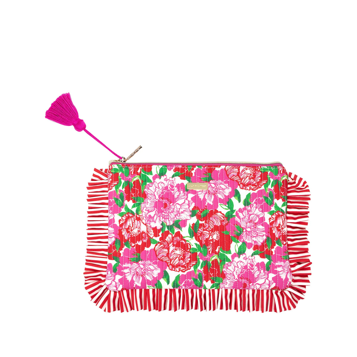 Quilted Ruffle Pouch Maggies Bouquet