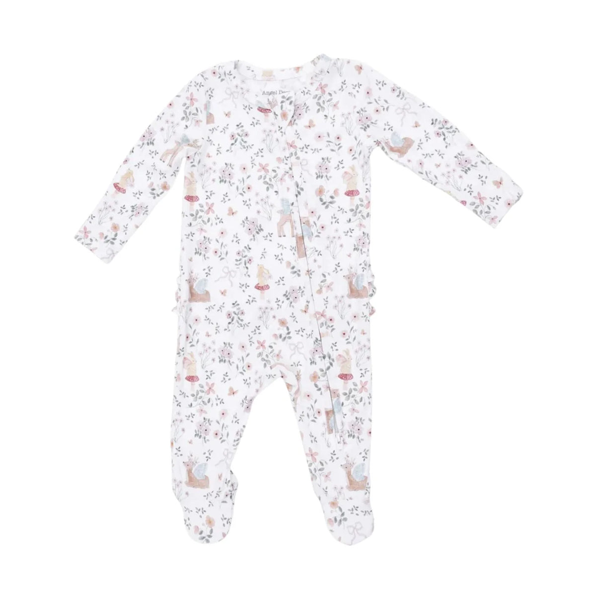 Enchanted Woodland - 2 Way Ruffle Back Zipper Footie