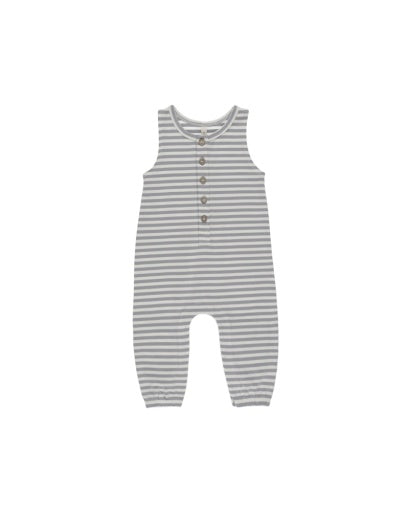 SLEEVELESS JUMPSUIT || BLUE STRIPE